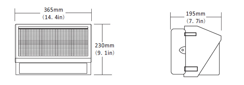 LED Wall Pack Light Dimensions